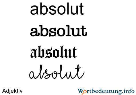 absolut‎: Bedeutung, Definition